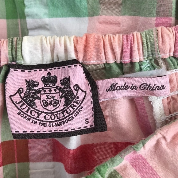 Vintage Pink Green Classic Vintage dress plaid Juicy Couture small halter - Picture 7 of 8